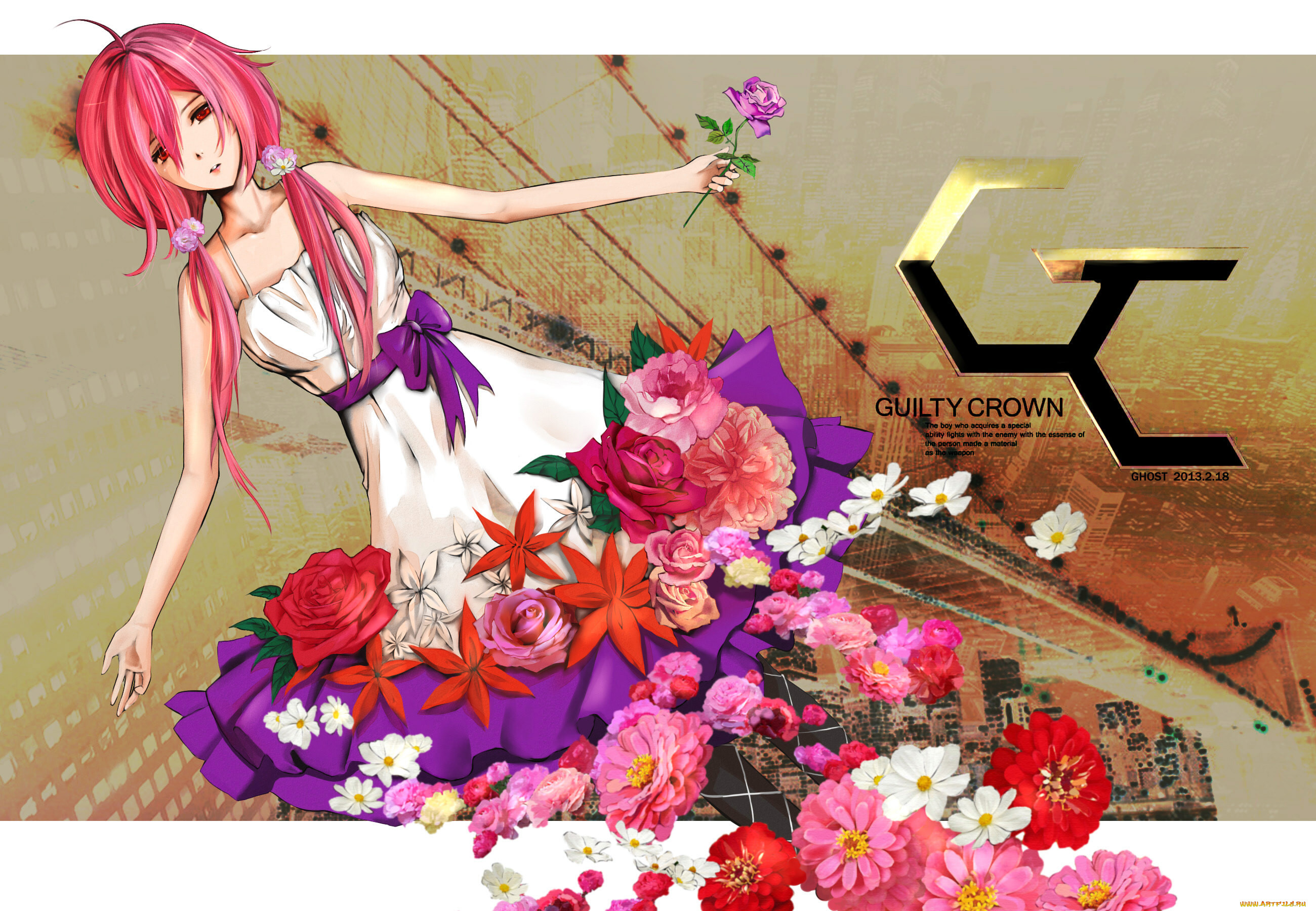 , guilty crown, , , , , yuzuriha, inori, 